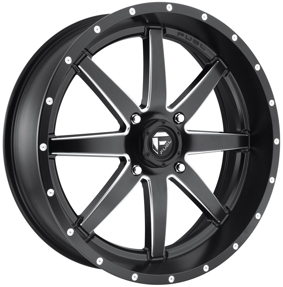 Maverick Fuel Black Wheel with Painted Finish (24 x 7. inches /4 x 136 mm, 13 mm Offset)