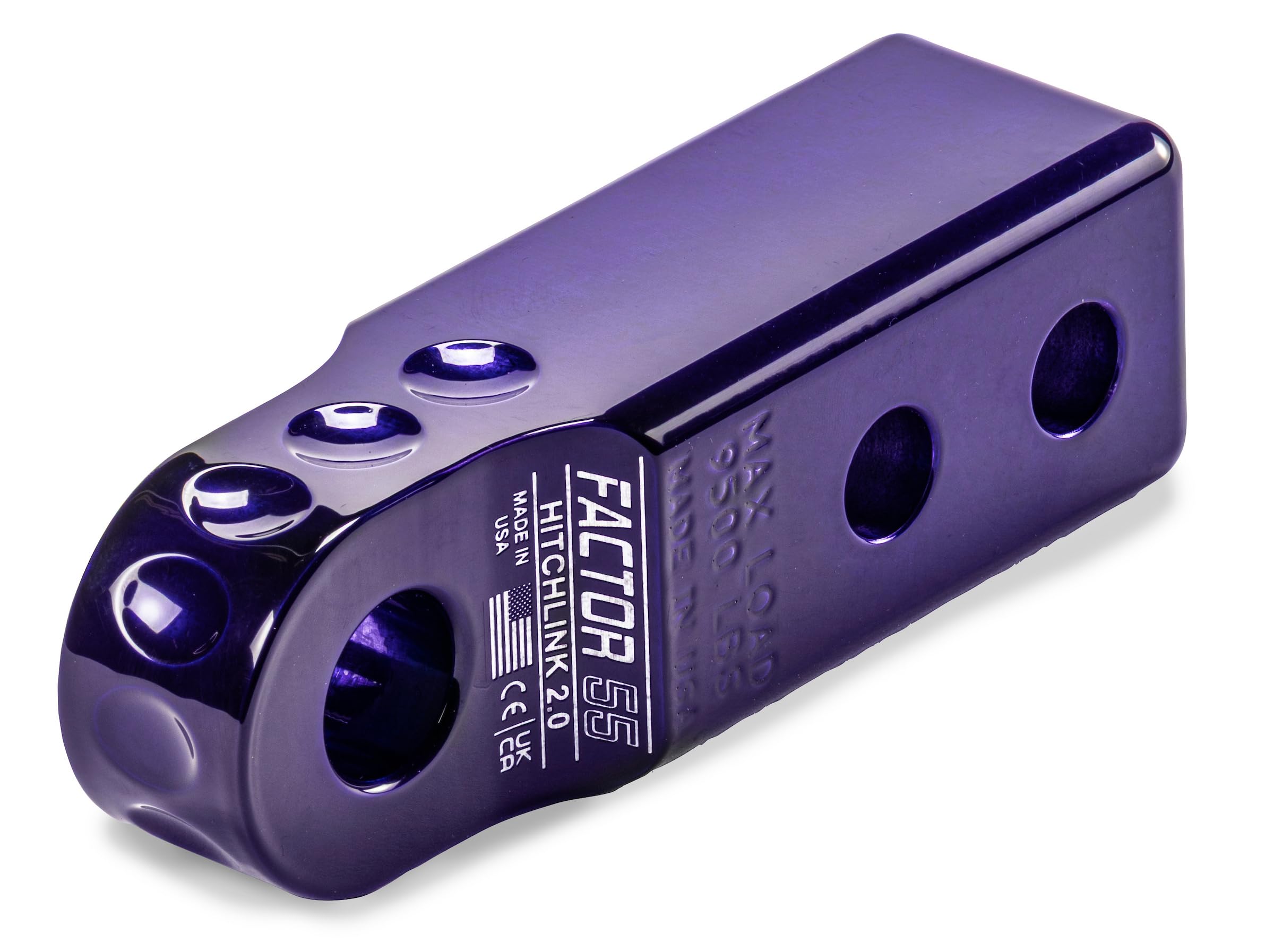 Hitchlink 2.0 Factor 55 00020-15 Rated at 9500 lb Ultimate Failure at 51,000 lb Convert Your Vehicles Hitch Receiver into a Recovery Point Ideal for 4x4 Off Road Adventures – Purple