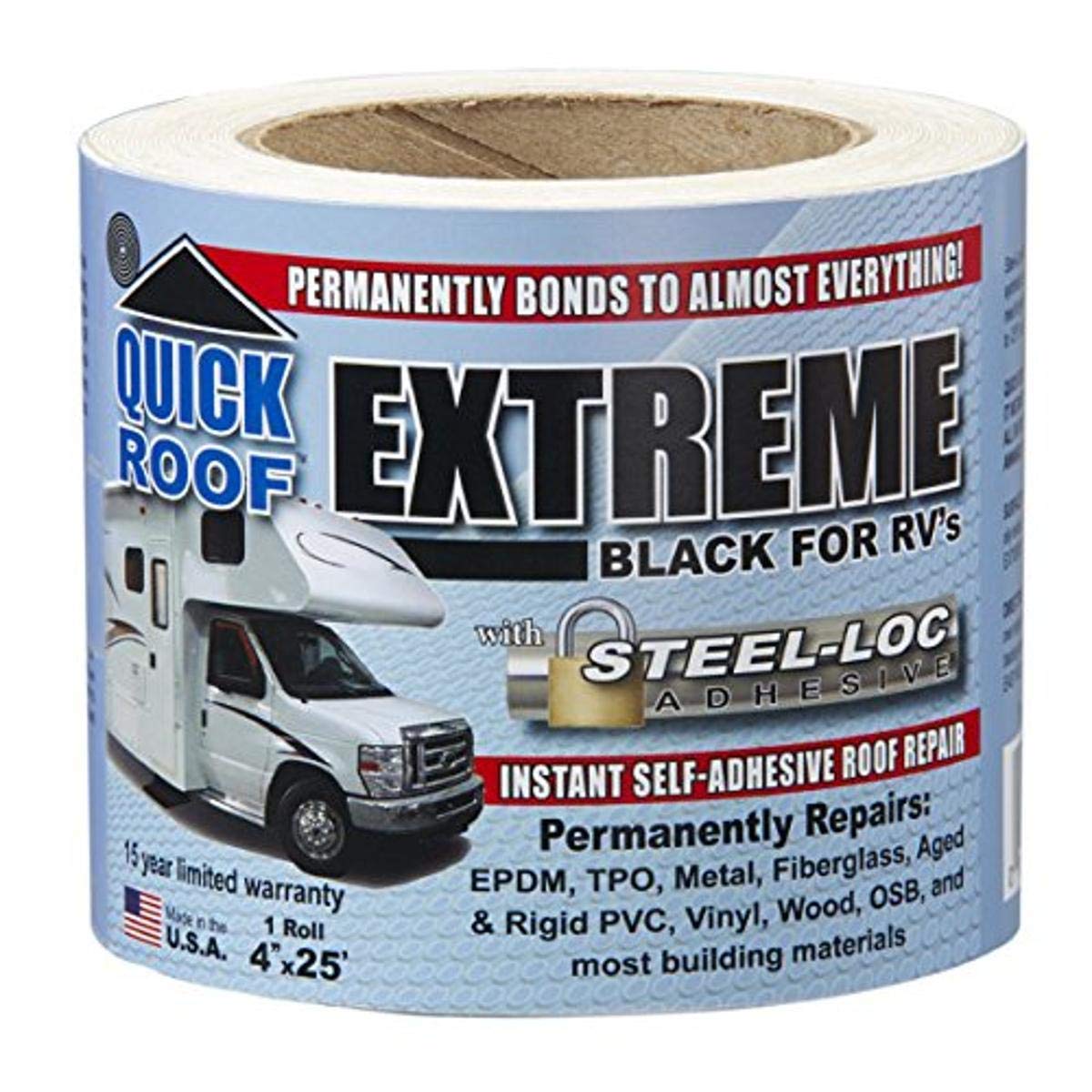 Cofair Quick Roof Extreme B-UBE425 Black 4" x 25'