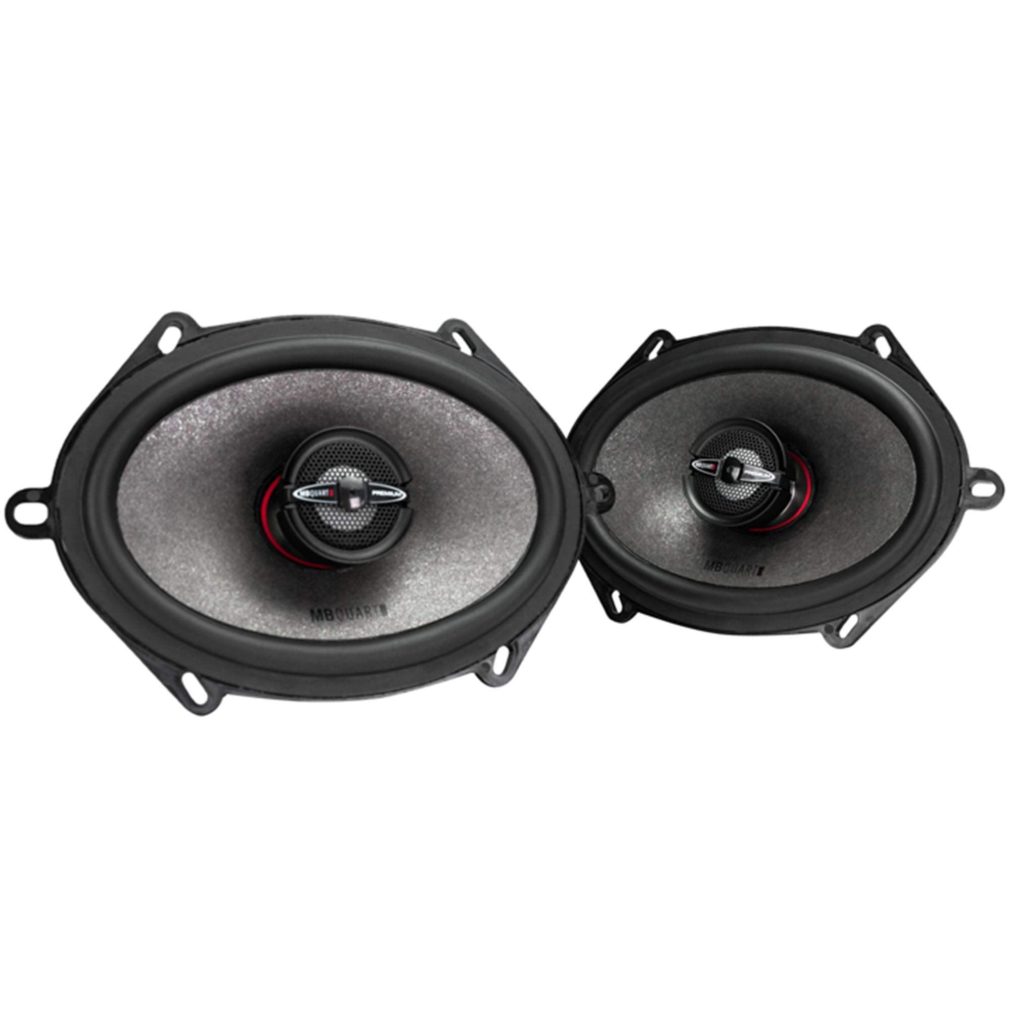 MB Quart Premium Car Speakers PK1-168 (Black, Pair) – 5x7-6x8 Inch Coaxial Speaker System, 220 Watt, 2-Way Car Audio, 4 OHMS (Grills Not Included)