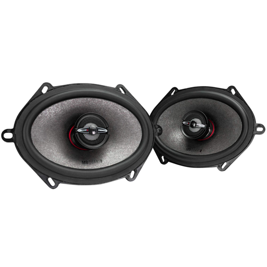 MB Quart Premium Car Speakers PK1-168 (Black, Pair) – 5x7-6x8 Inch Coaxial Speaker System, 220 Watt, 2-Way Car Audio, 4 OHMS (Grills Not Included)