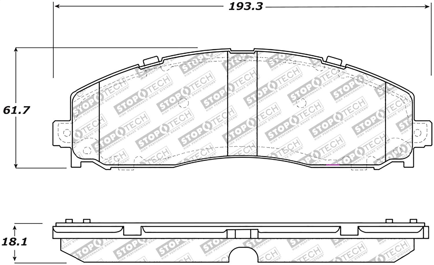 Brake Pads StopTech 305.16910 Street Select with Hardware