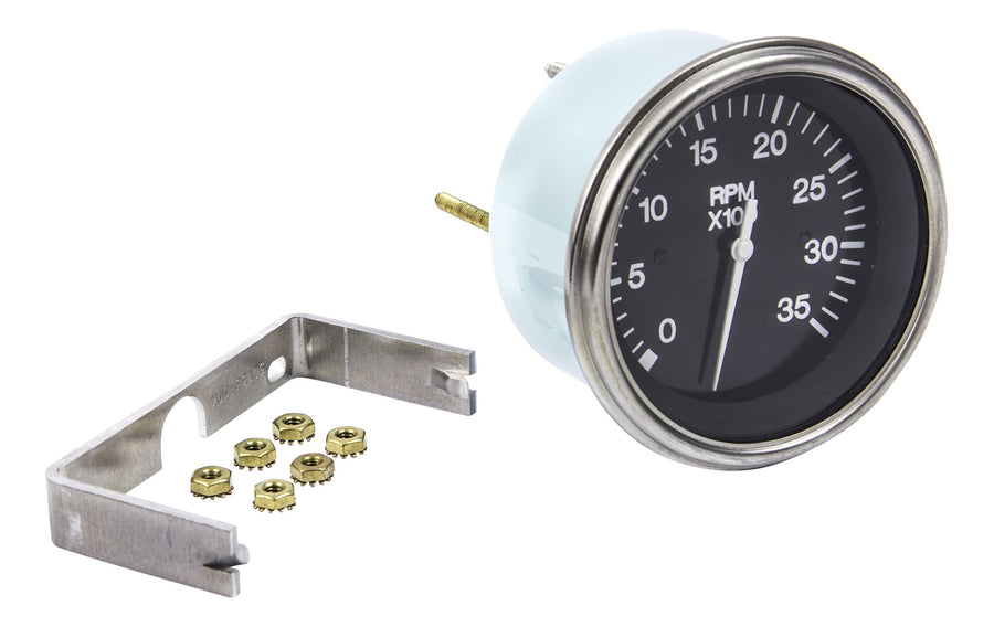 Sierra International Heavy Duty Signaflex Electric Tachometer, 0-3500 RPM Dial Range, 3"