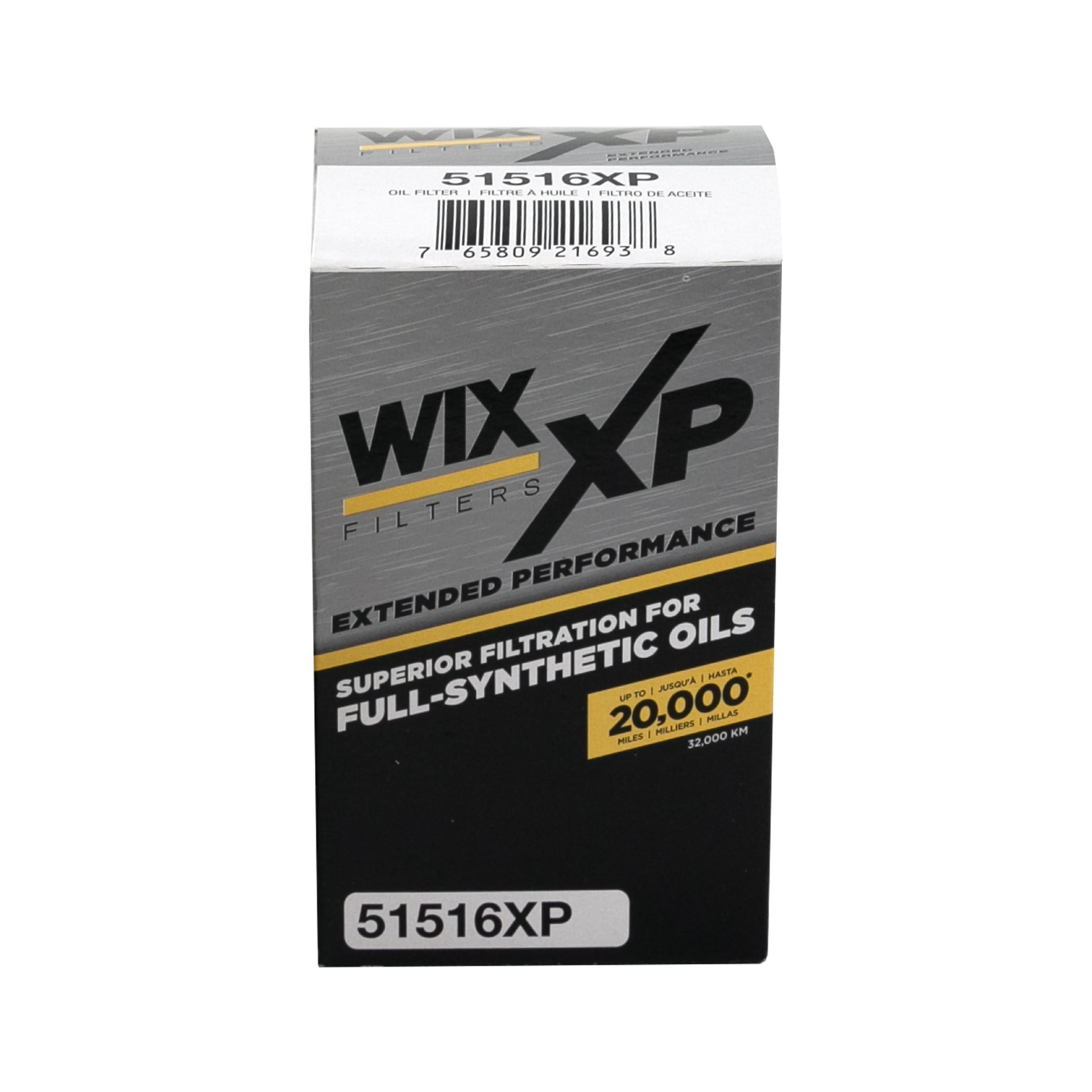 WIX XP Oil Filter Replacement 51516XP, Built for Synthetic Oil - Compatible With Ford/Lincoln/Mercury (81-09), Chrysler/Jeep/Mitsubishi (02-09), Various Mazda (94-15)