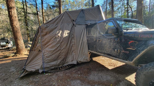 Overland Vehicle Systems 18189902: Annex Room, Hd Bushveld 2 - Window & Doors, Green Body & Grey Trim