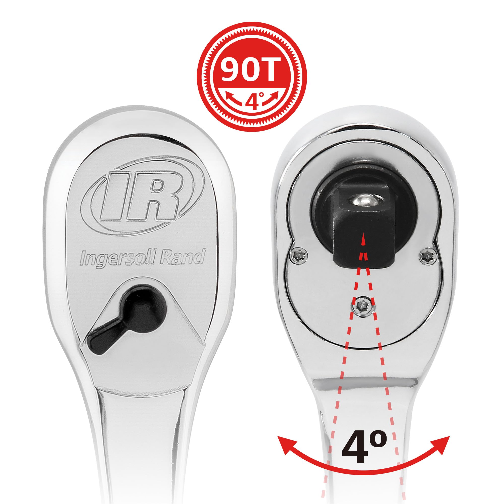 3/8 Inch Drive Ingersoll Rand 90 Teeth Ratchet With Double Injection Handle - 759992