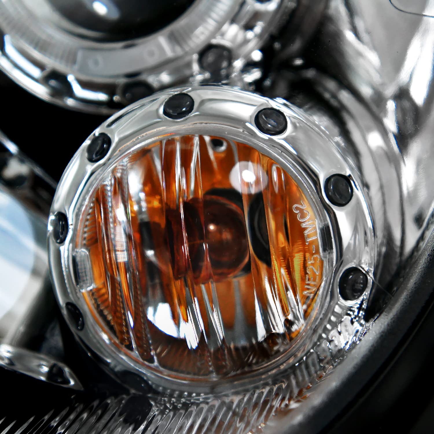 Halo Chrome Housing SPEC-D TUNING Clear Lens Projector Headlights Compatible with 2007-2013 R56 MINI Cooper Models, Left + Right Pair Headlamps Assembly