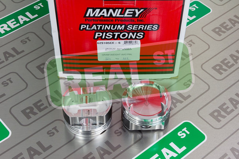629105CE-6 Manley Piston Kit (Toyota 2JZGTE 94mm Stroker 86.5mm Bore 9.0 CR Dish Type Platinum Series s with Rings), 1 Pack