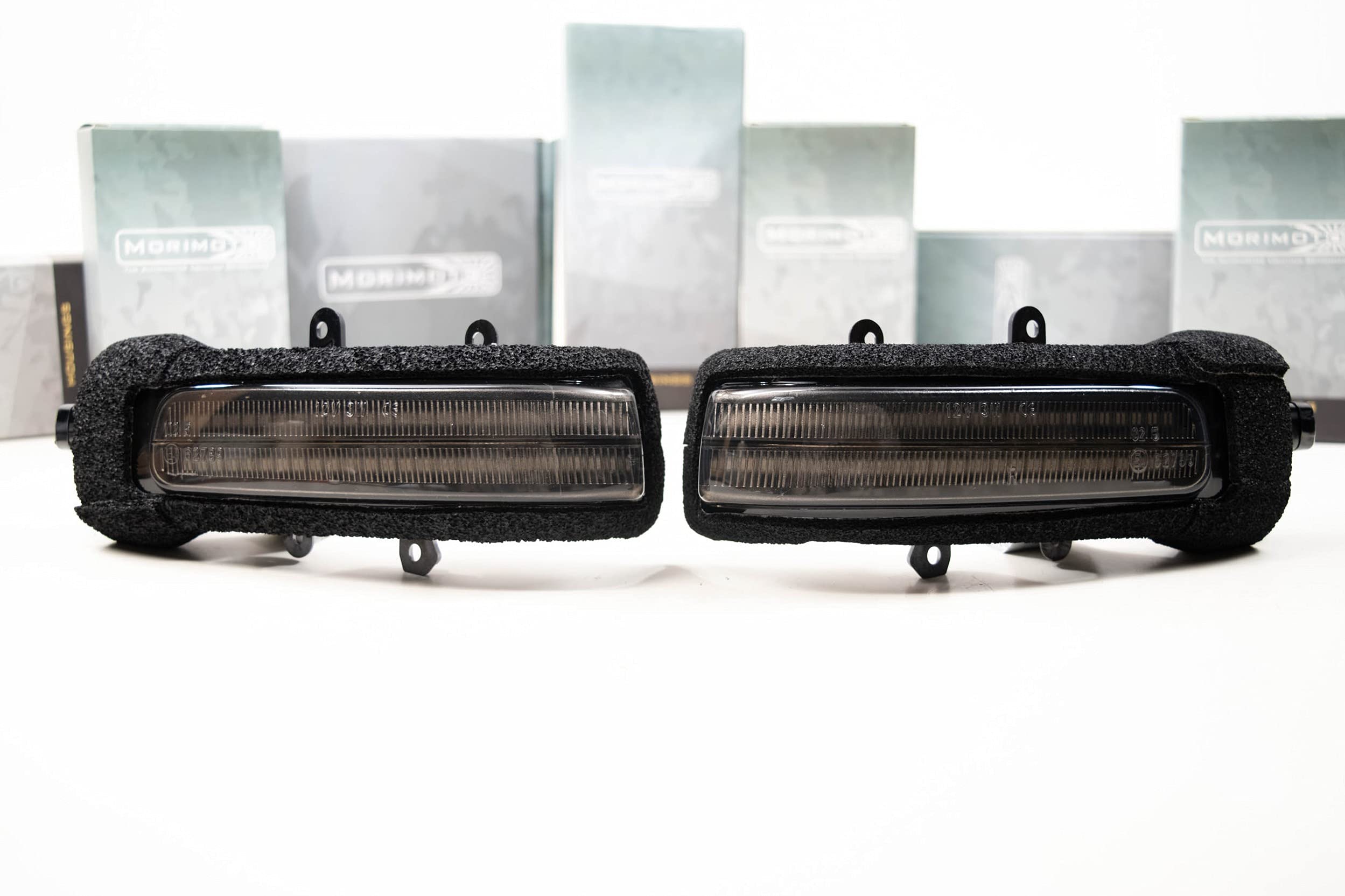 Morimoto XB LED Side Mirror Lights, Housing Smoked, Fits Toyota Tacoma (12-15), Plug and Play Assembly, Easy Install, Front Amber LED Lights (1x LFM24)