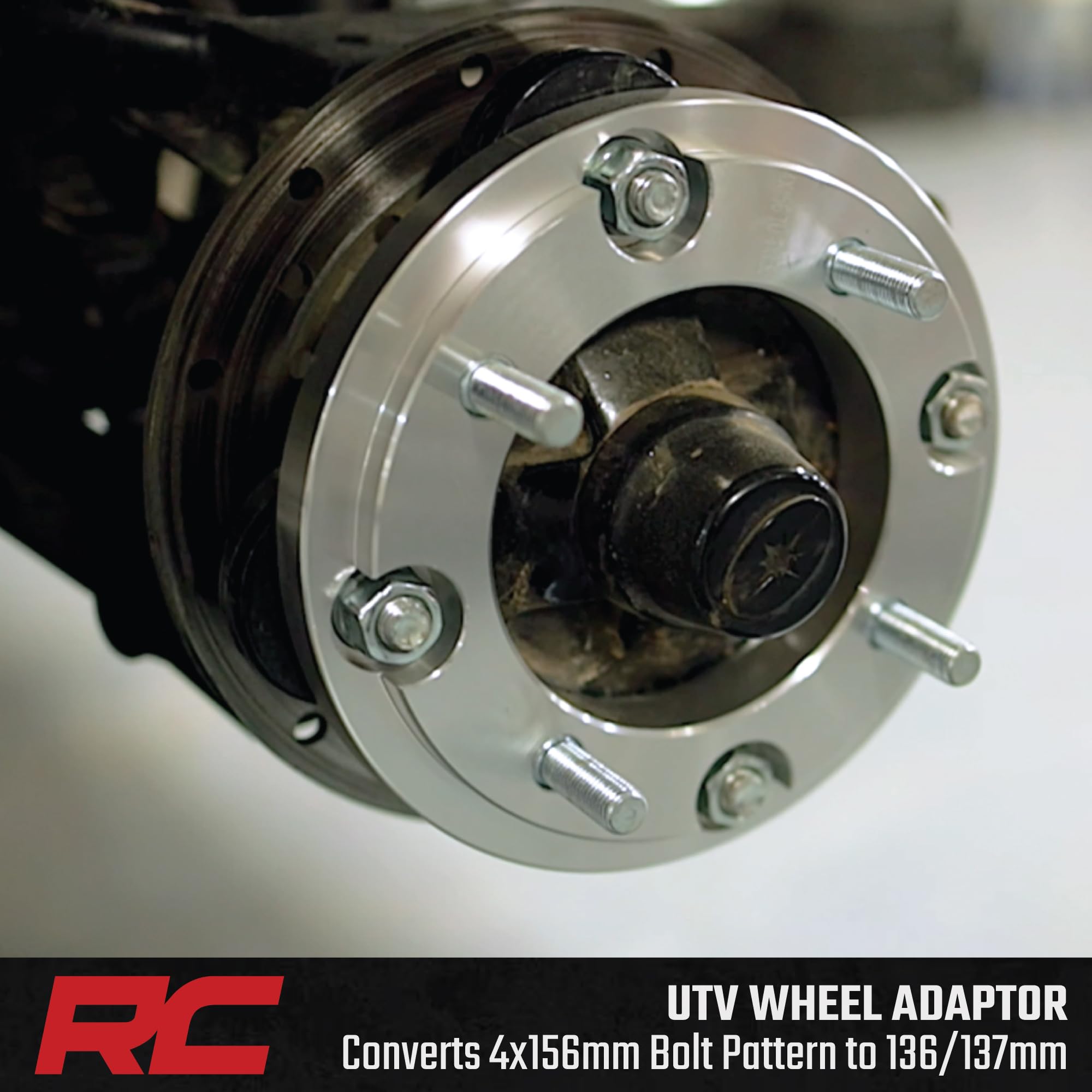 4x156mm Rough Country to 4x136/137mm Wheel Adapters for Polaris UTV's -10097