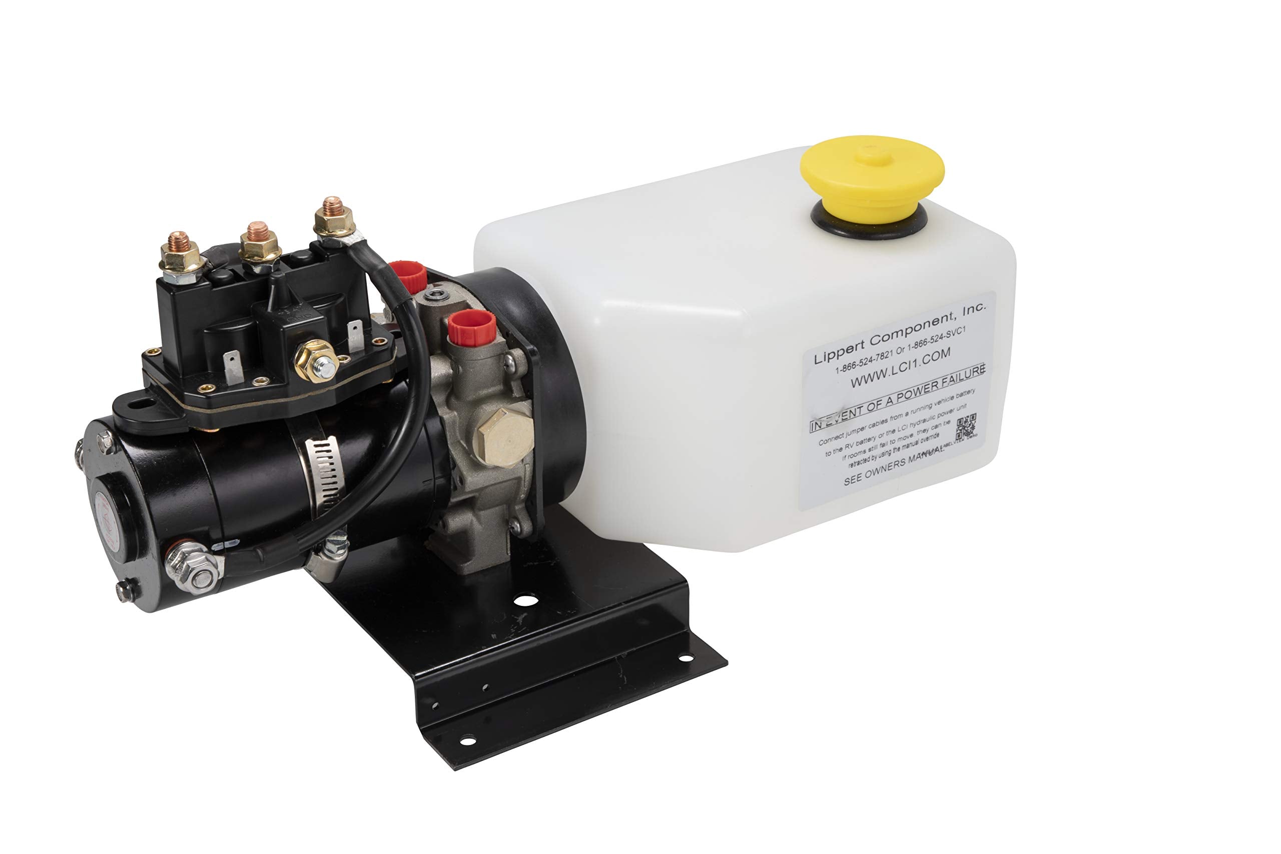 Hydraulic Power Unit Lippert with 2QT Pump Reservoir Kit - 141111, WHITE,BLACK (Cap color may vary)