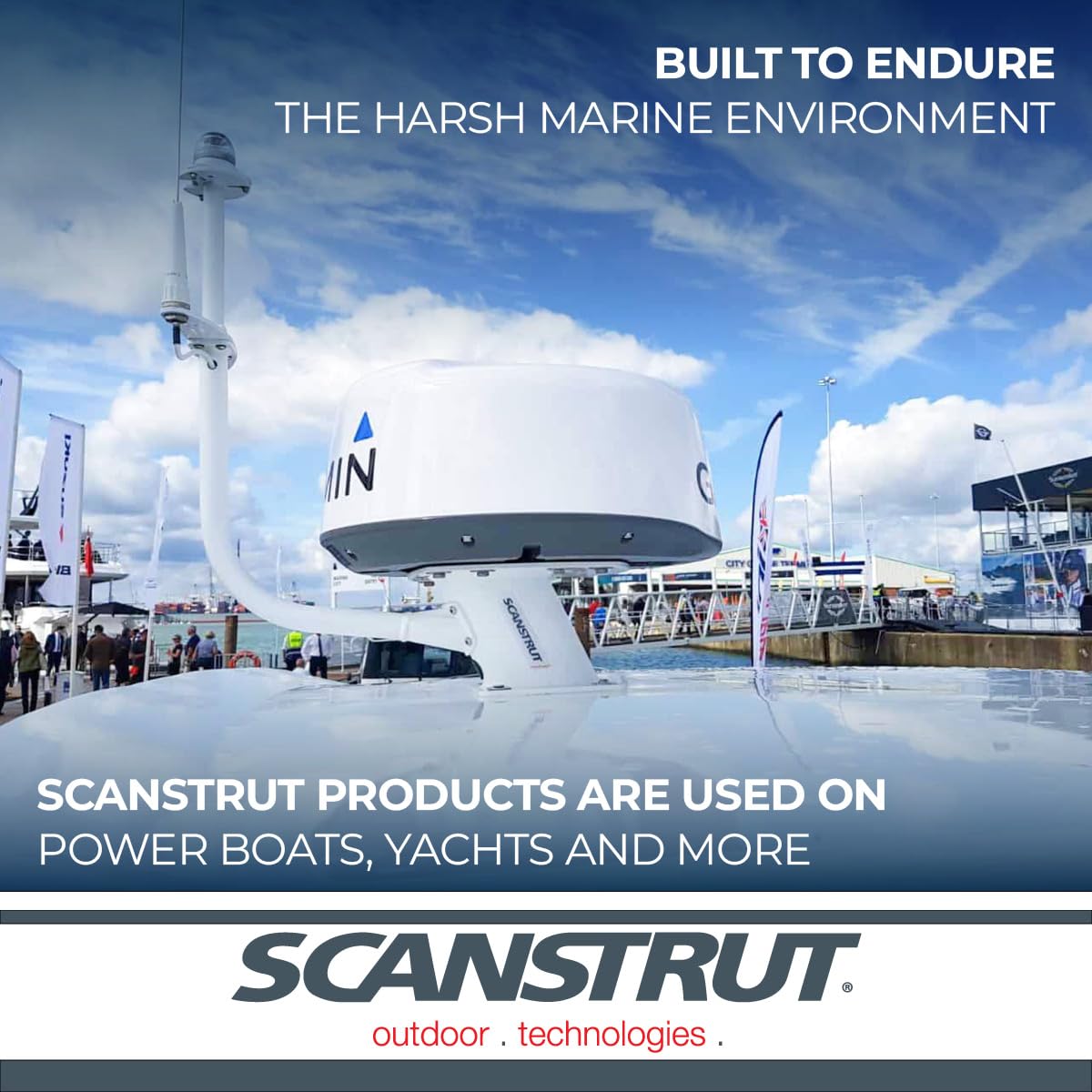 Aluminum Powertower Scanstrut APT-150-01 for Radomes, Open Array, and Small SatCom/TV Antenna - 6"