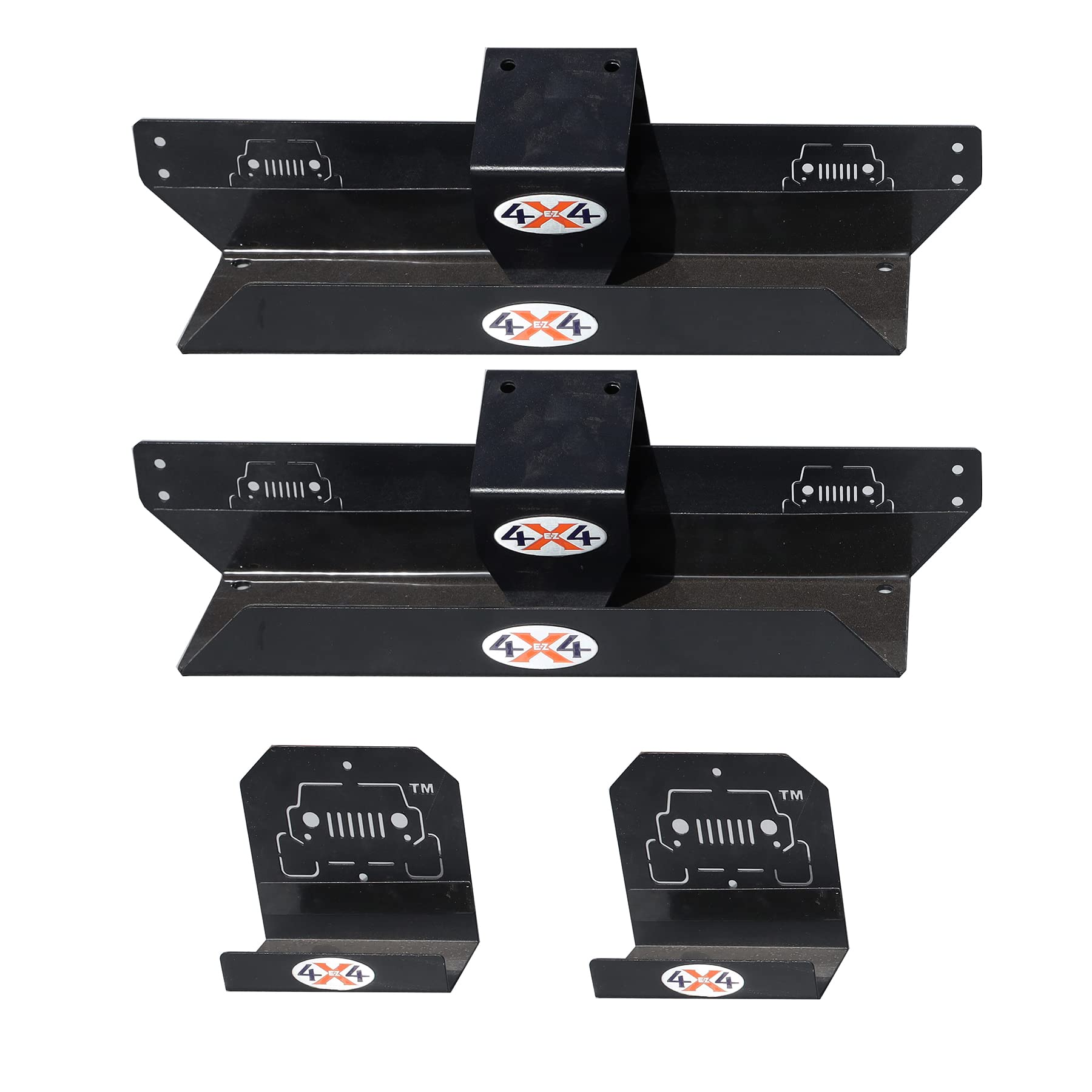 EZ4x4 Garage Wall Hangers Freedom Panel & Wrangler Door Storage Combo Kit, Heavy Duty Metal Storage Holder Bracket Compatible with JL, JLU & JT