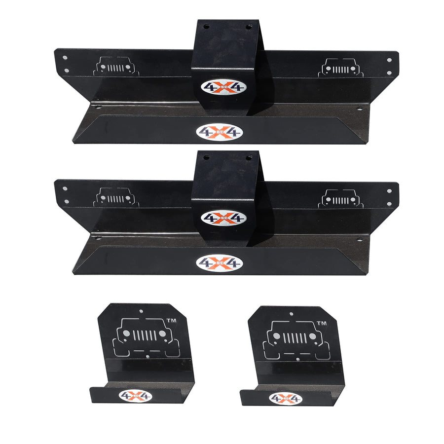 EZ4x4 Garage Wall Hangers Freedom Panel & Wrangler Door Storage Combo Kit, Heavy Duty Metal Storage Holder Bracket Compatible with JL, JLU & JT