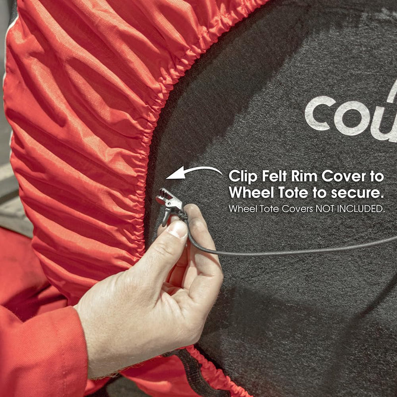 CBB-WTFC Counteract Felt Covers to Protect Rims - 4 Pack - Includes Fixing Lines and Plastic Clips - Wheel Totes Sold Separately - Designed to Fit Tires 20" to 31" in Diameter