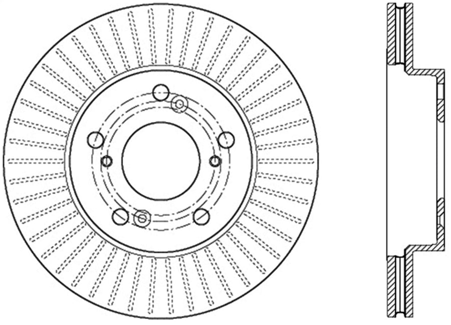 Sport Drilled/Slotted Brake Rotor StopTech 127.40082L (Front Left), 1 Pack