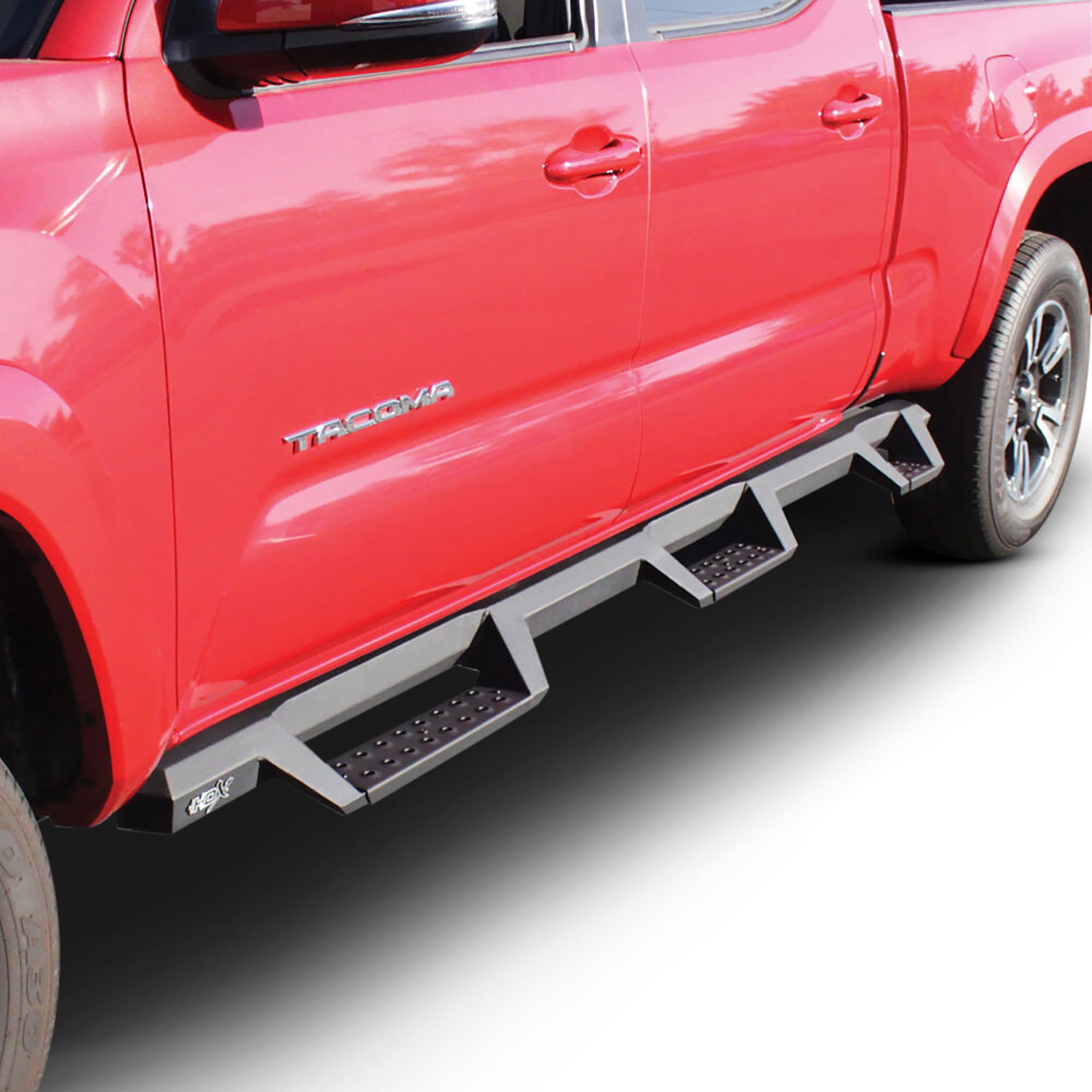 Westin HDX 56-534185 Drop Wheel to Wheel Nerf Bars fits 2016-2023 Tacoma Double Cab 6' Bed Textured Black Pair