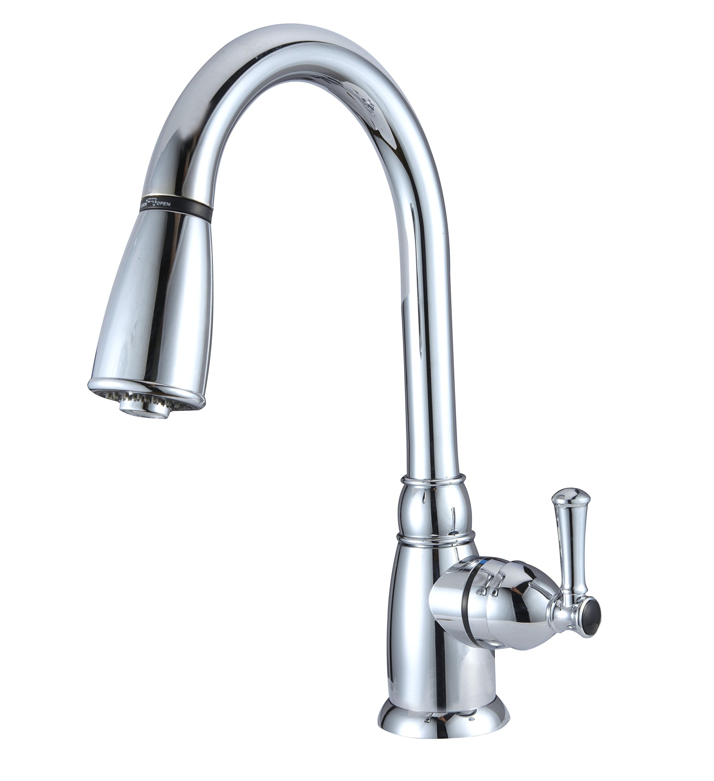 Dura Faucet RV DF-PK160-CP Non-Metallic Pull-Down Kitchen Sink Faucet (Chrome)