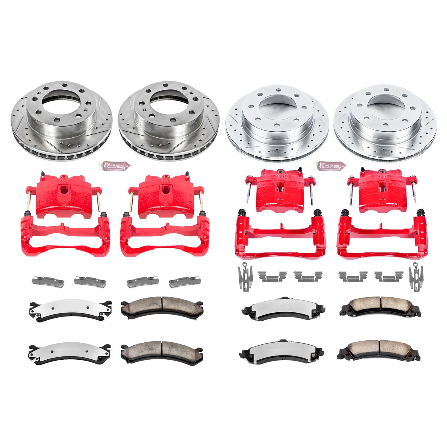 Power Stop Z26 KC692-26 Front Street Warrior Brake Kit Acura Honda For Acura Integra 1994-2001 | Honda Civic 1993-1995 [Vehicle Specific]