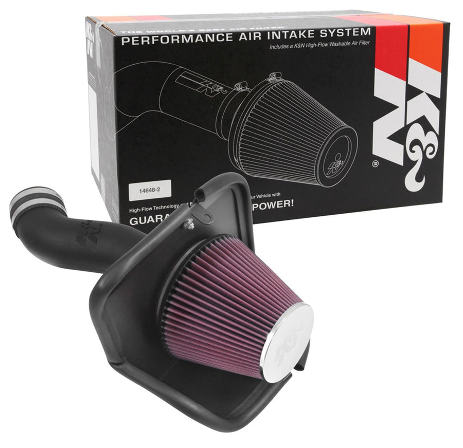 Cold Air Intake System K&N: High-Flow Air-Filter, Increase Performance & Horsepower: Compatible with 2014-2017 JEEP Cherokee, 57-1569