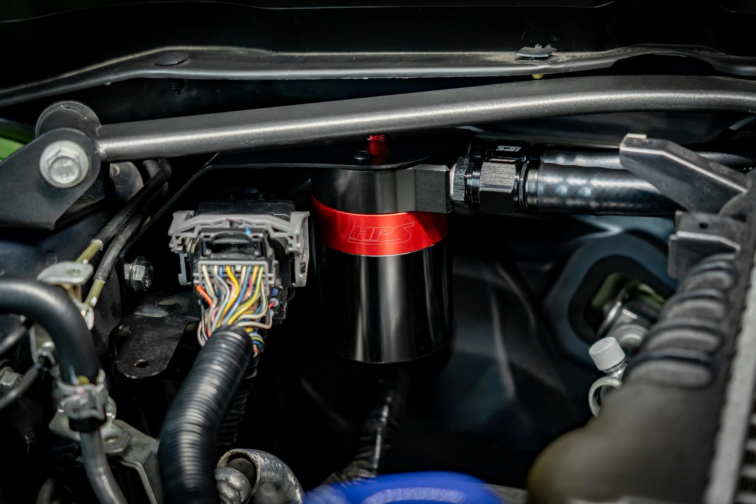 Aluminum HPS Oil Catch Can Kit Compatible for 2008-2014 Subaru WRX 2.5GT 2.5L Turbo, 860-004