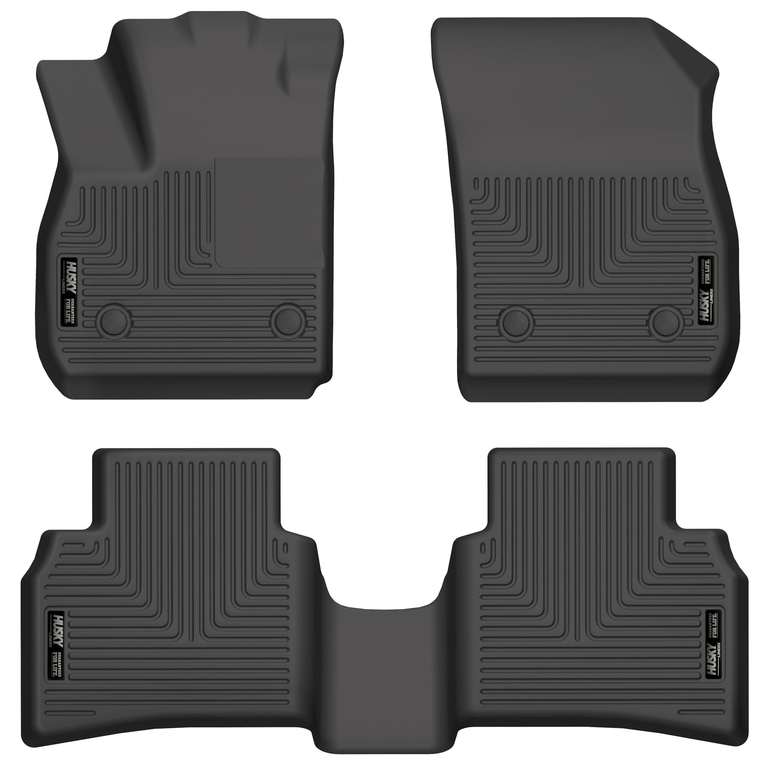 Husky Liners Floor Mats Weatherbeater | Fits 2021-2024 Buick Envision | Front & 2nd Row, 3-pc Black - 95201