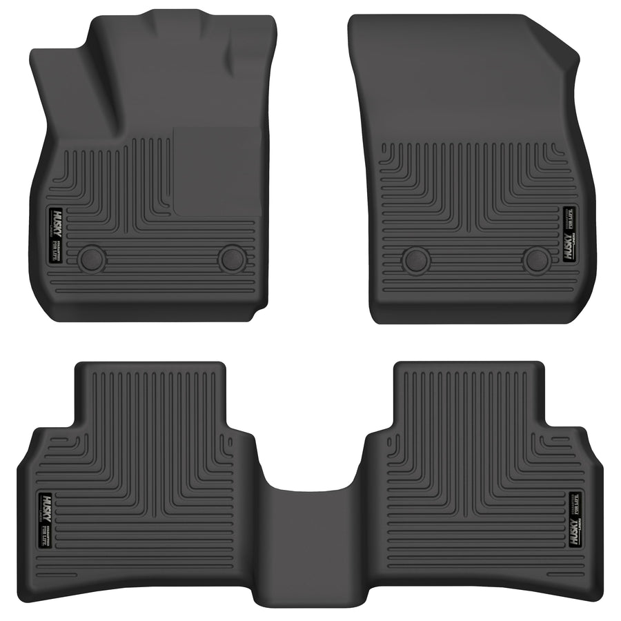 Husky Liners Floor Mats Weatherbeater | Fits 2021-2024 Buick Envision | Front & 2nd Row, 3-pc Black - 95201