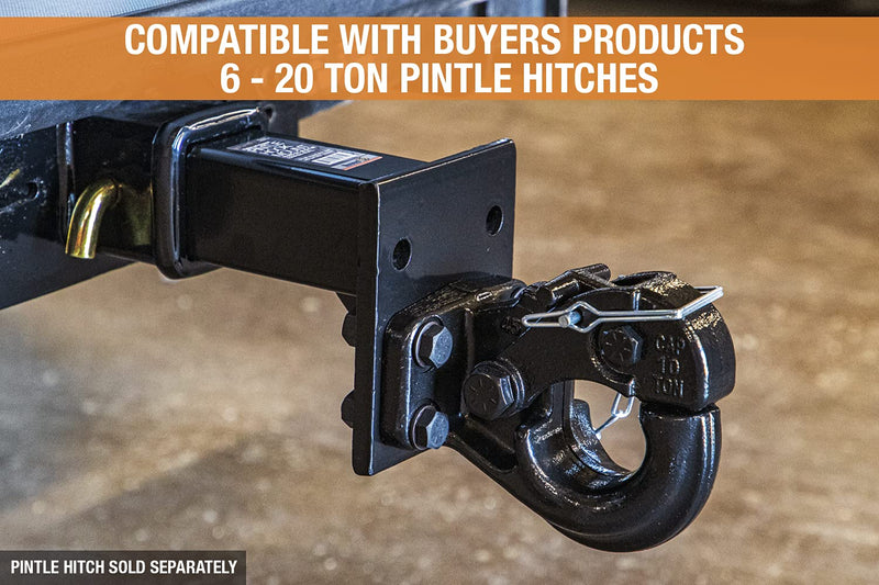 PM25612 Buyers Products Pintle Hook Mount – 2 Position Adjustable Trailer Hitch Receiver for 2-1/2 Inch Trucks, 16,000 lb MGTW – Heavy-Duty Tow Hitch, 3,000 MVL Rated, 12"
