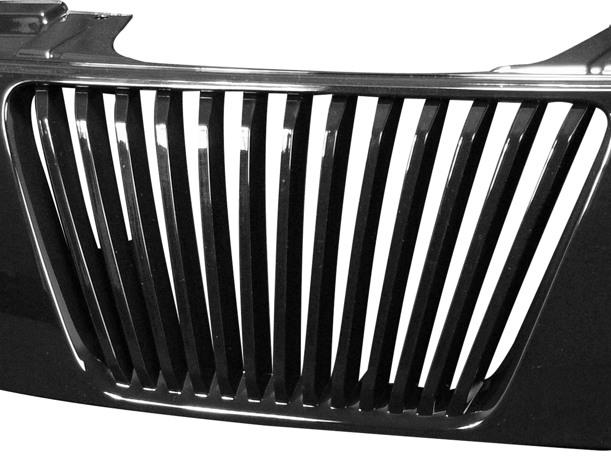 Vertical Front Hood Grille Armordillo USA 7149946 - Gloss Black Fits 2005-2008 Nissan Pathfinder