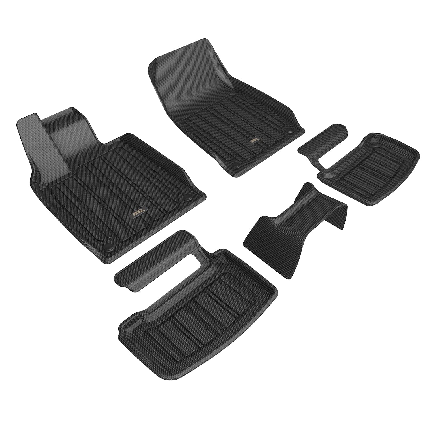 Custom Fit 3D MAXpider ELITECT Floor Mat (BLACK) Compatible with AUDI E-TRON GT 2022-2023 - Full Set