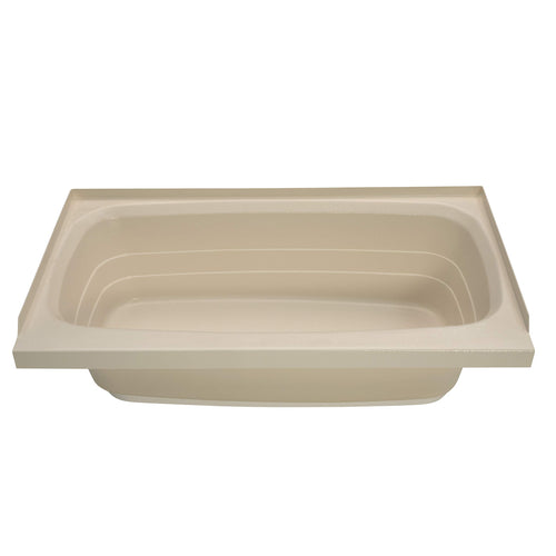24" x 40" Lippert Replacement Parchment Bathtub with Right Drain, Scratch-Resistant ABS Acrylic for RVs, Travel Trailers, 5th Wheels, Motorhomes - P2440RHSPK