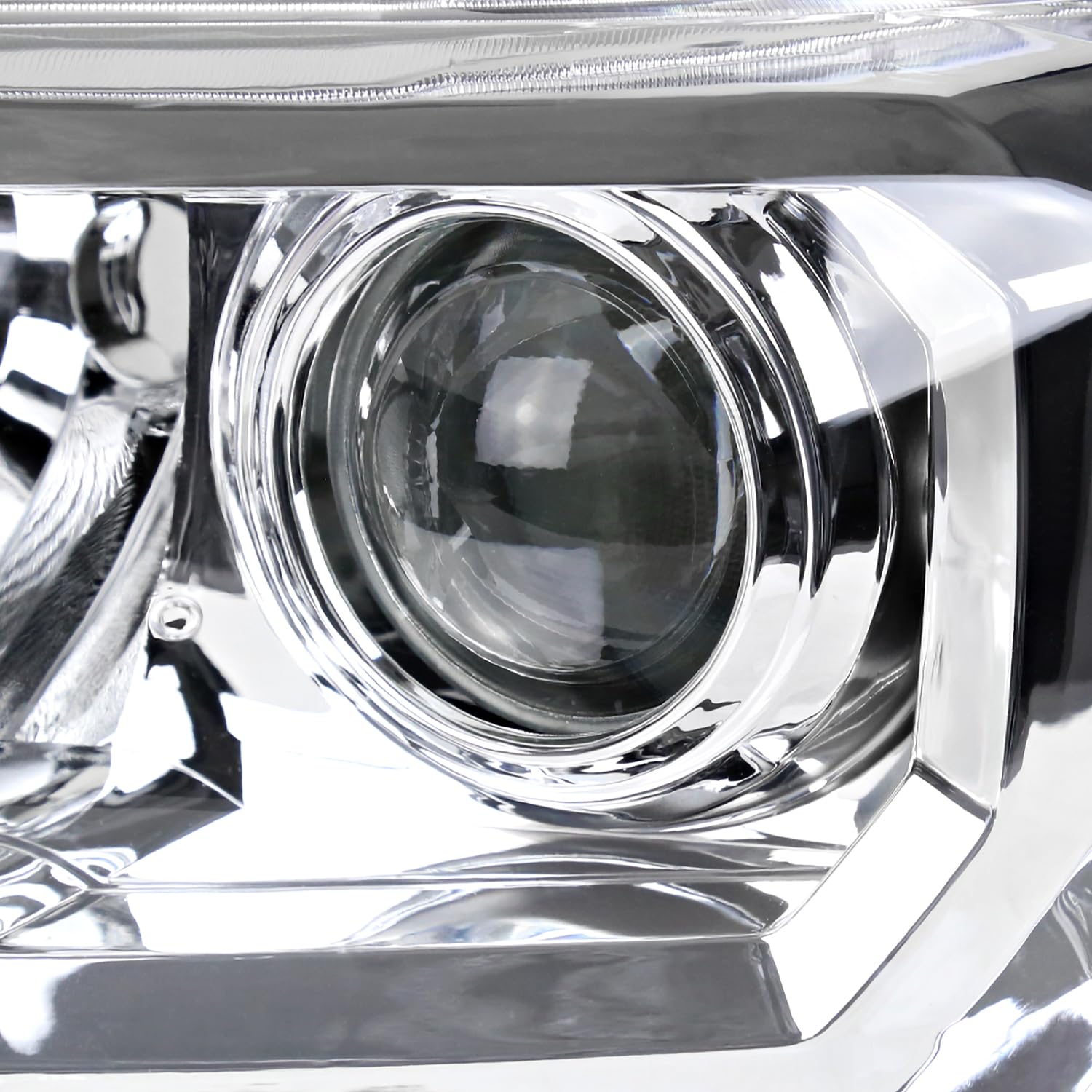 Left Driver Side SPEC-D TUNING Chrome Projector Headlight Compatible with 2016-2022 Toyota Tacoma with factory LED daytime running lights