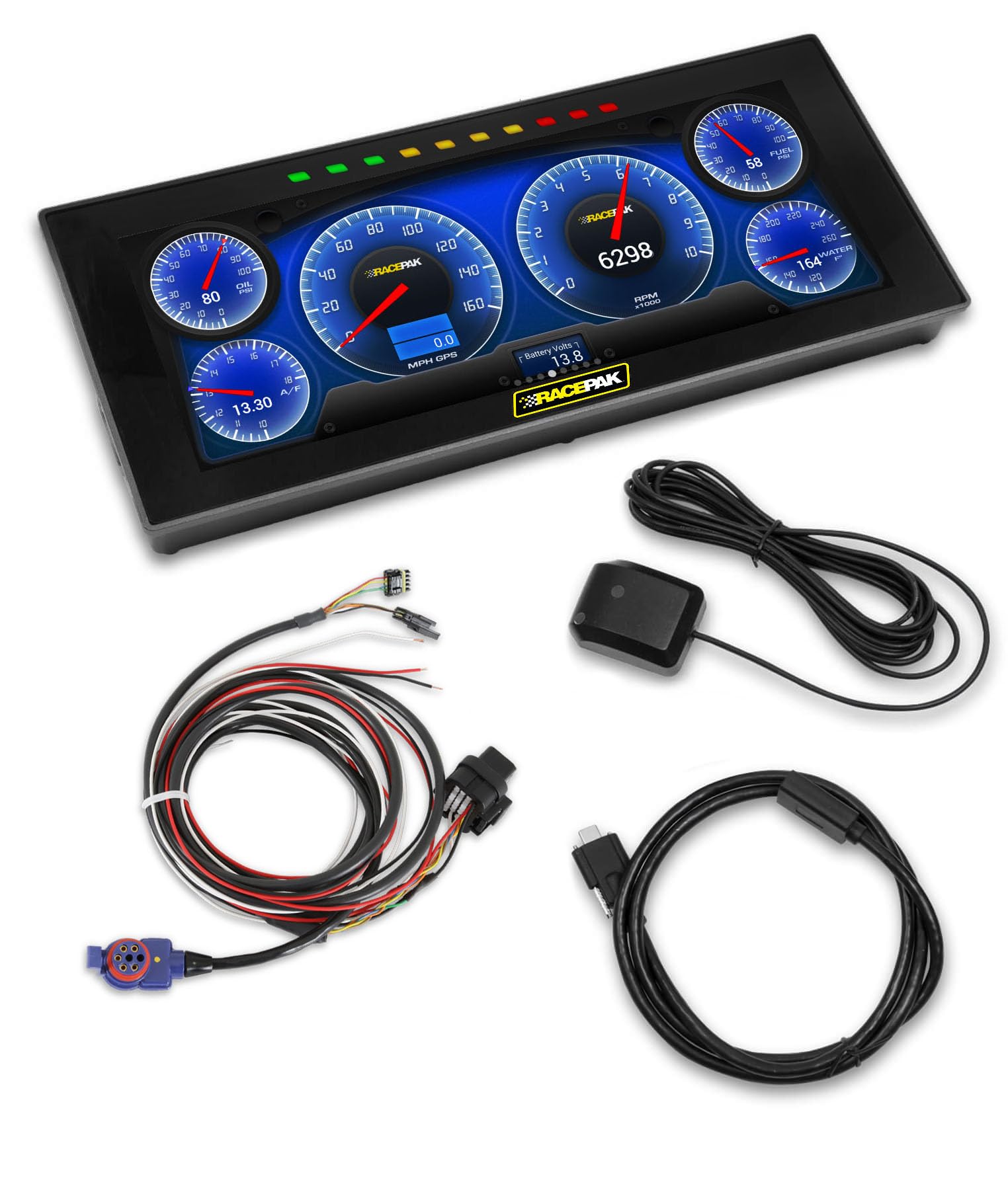 6.86" Racepak Display - Kit Includes (Display,Harness,and Data Cables) 250-DS-123