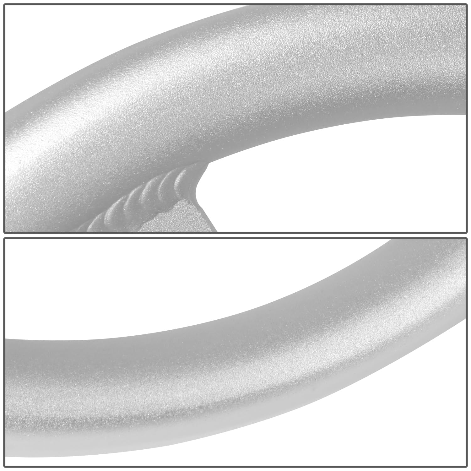 NRG Innovations All Aluminum NRG-RST-070-SL Steering Wheel 330mm - Arow Cutout- Ergonomic Grip- Anadized Silver