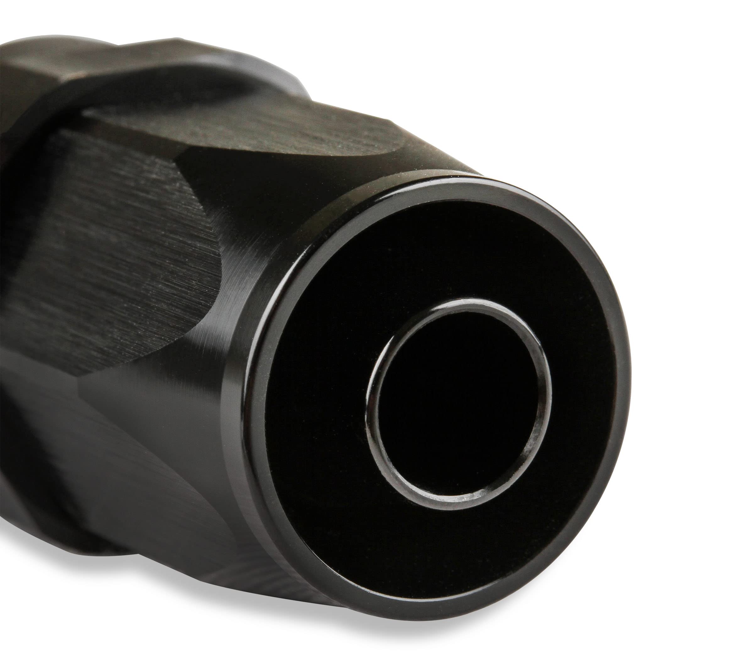 45 Degree Mr. Gasket Co. Swivel Hose End -6 Black 224506-BL