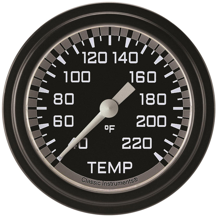 AX329GBLF Classic Instruments AutoCross Gray 2-5/8" Stock Eliminator Temperature Gauge