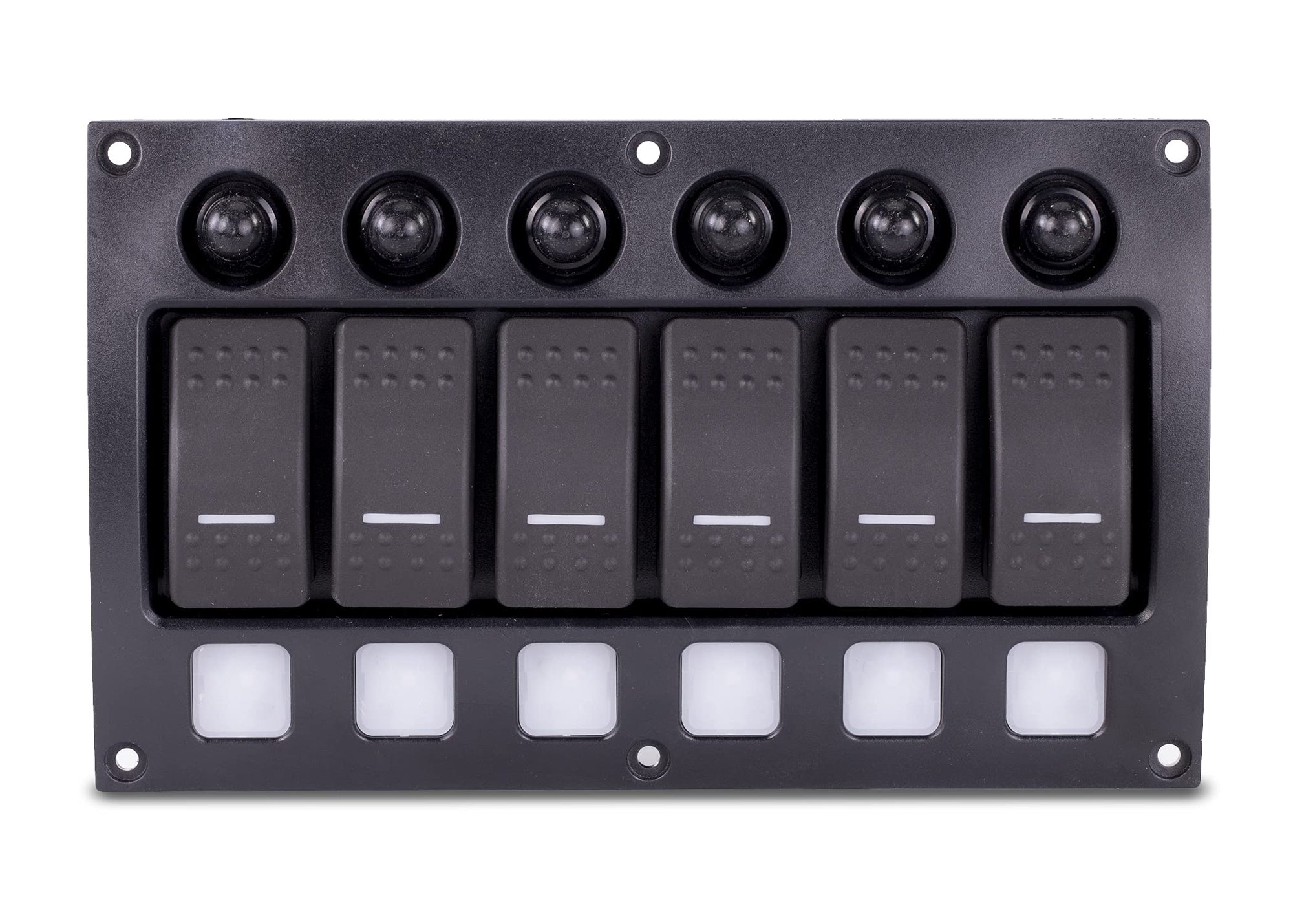 Sierra Switch Panel, SP21010 Weather Resistant 6P Contura Rocker w/Circuit Breaker