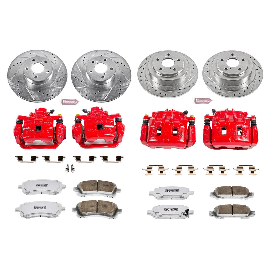 Power Stop Z26 KC2752-26 Front & Rear Street Warrior Brake Kit Subaru For Subaru Legacy 2001, Subaru Outback 2001-2002 [Model Specific]