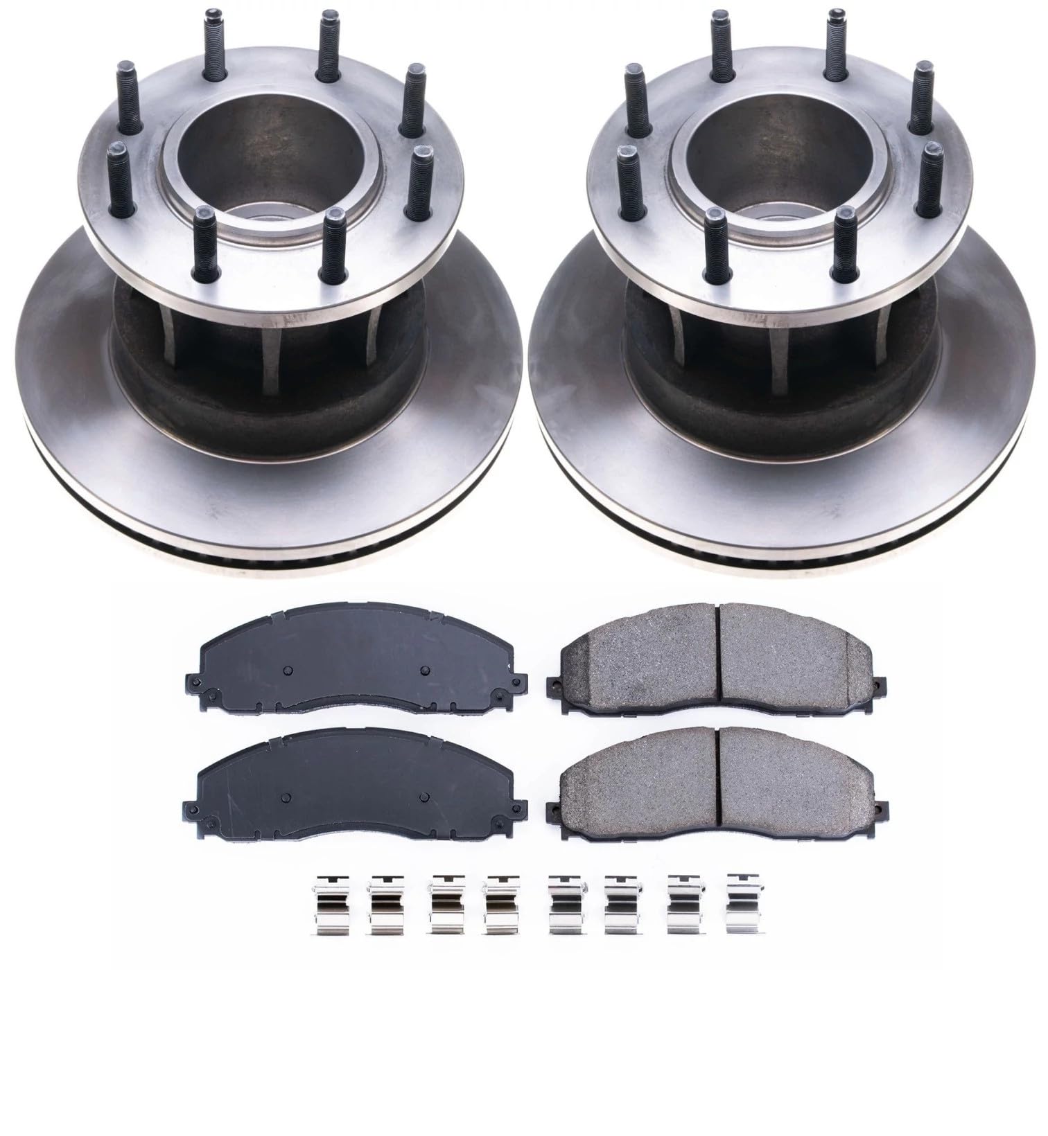 Power Stop Autospecialty KOE7669 Front Replacement Brake Kit-OE Brake Rotors & Ceramic Brake Pads For Ford F-350 Super Duty 2017-2022 [Model Specific]