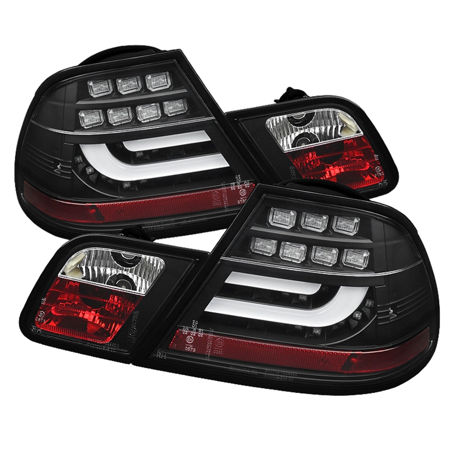 BMW E46 00-03 2Dr Coupe Spyder 5073815 Light Bar LED Tail Lights - Black (Will Not Fit Convertible)
