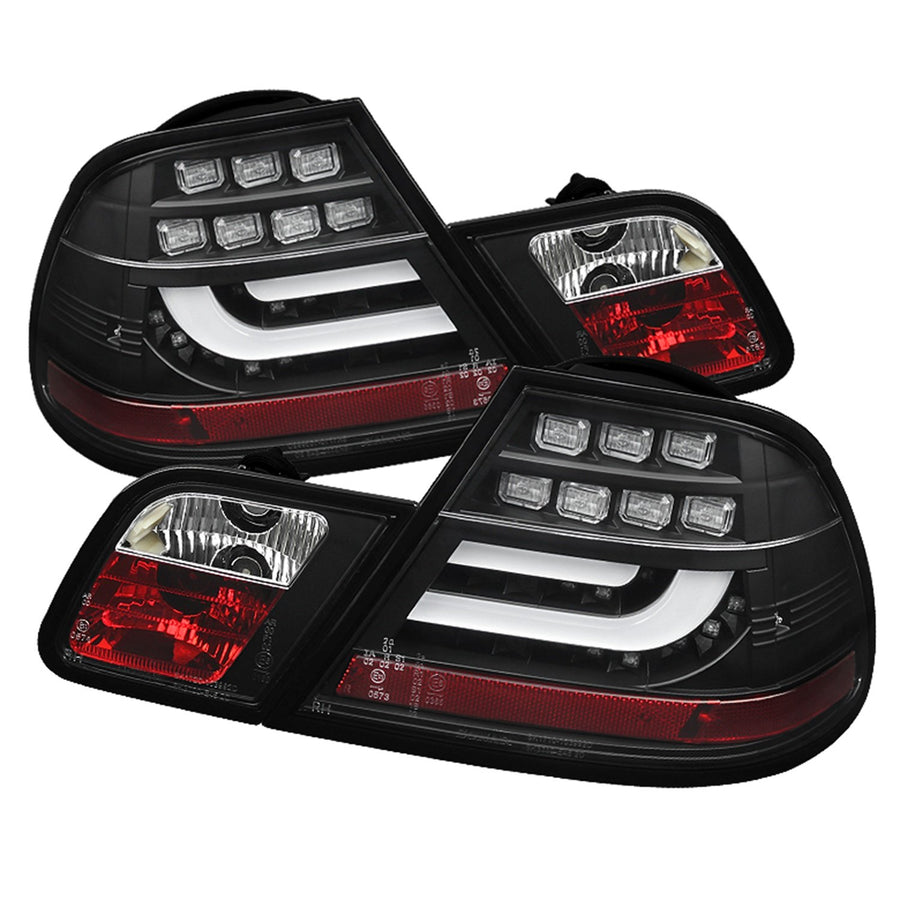 BMW E46 00-03 2Dr Coupe Spyder 5073815 Light Bar LED Tail Lights - Black (Will Not Fit Convertible)