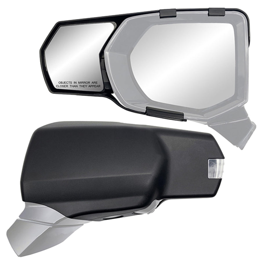 K SOURCE 80950 Snap & Zap Custom Fit Towing Mirror for 2021 up Escalade, Suburban, Tahoe, Yukon, Patented
