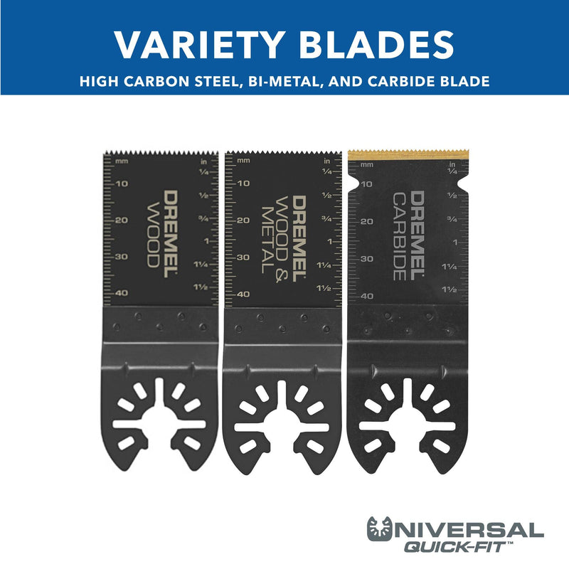 Dremel Oscillating MM488B Multitool Blade Variety Pack, Universal Flush Cut Saw Blades