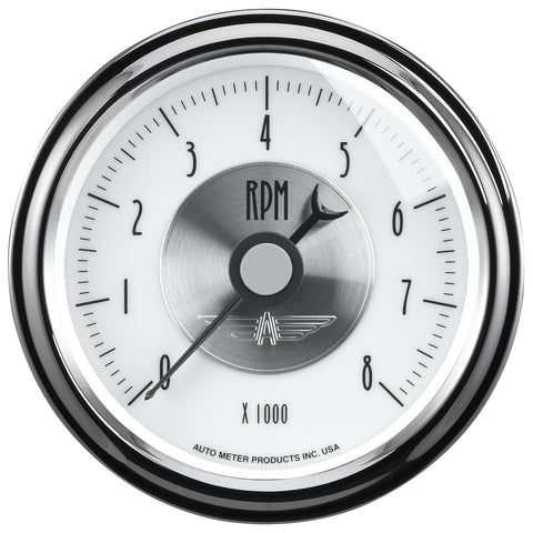 Auto Meter Prestige Pearl 3-3/8" Electric in-Dash Tachometer (0-8,000 RPM, 85.7mm)