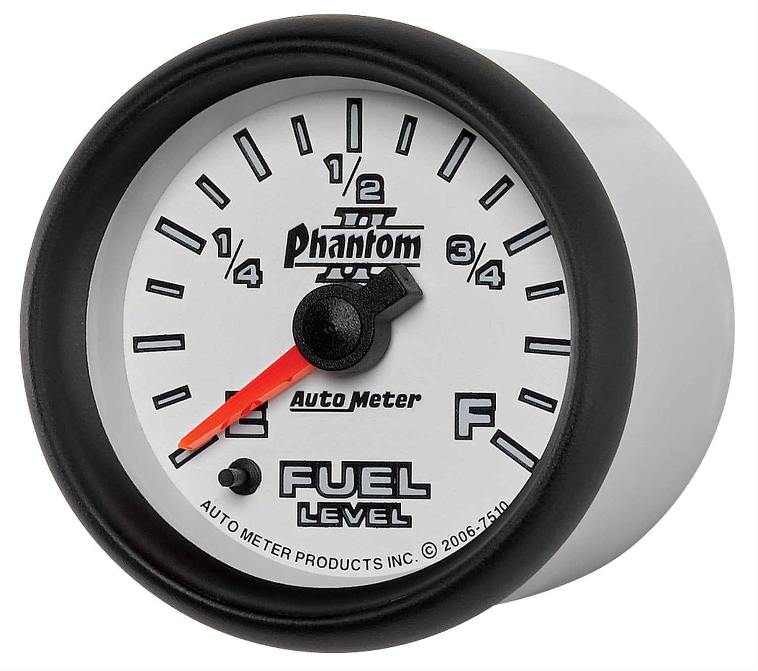 Auto Meter Phantom II 7510 2-1/16" Universal Stepper Full Sweep Fuel Level Programmable Empty - Full Range Gauge