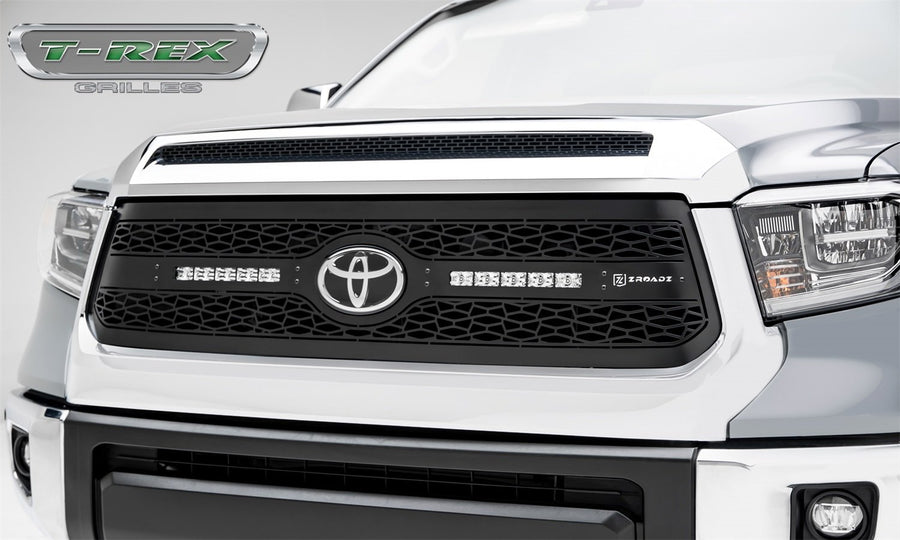 ZROADZ Grille T-Rex Grilles 2018-2021 Tundra, Black, 1 Pc, Replacement with (2) 10" LEDs, Does Not Fit Vehicles with Camera - PN #Z319661