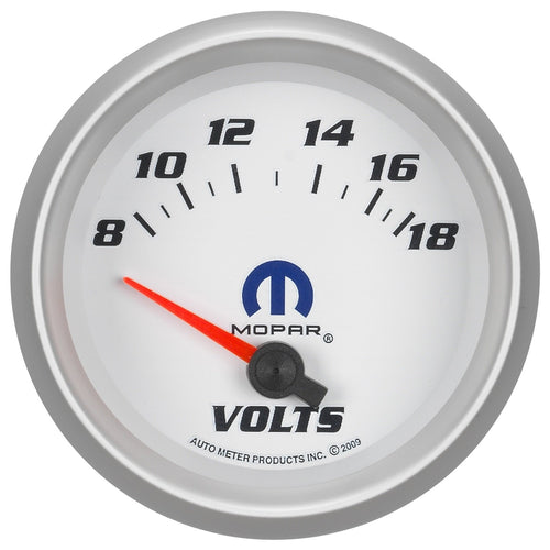 MOPAR Auto Meter 880252 Electric Voltmeter Gauge,2.625 in.