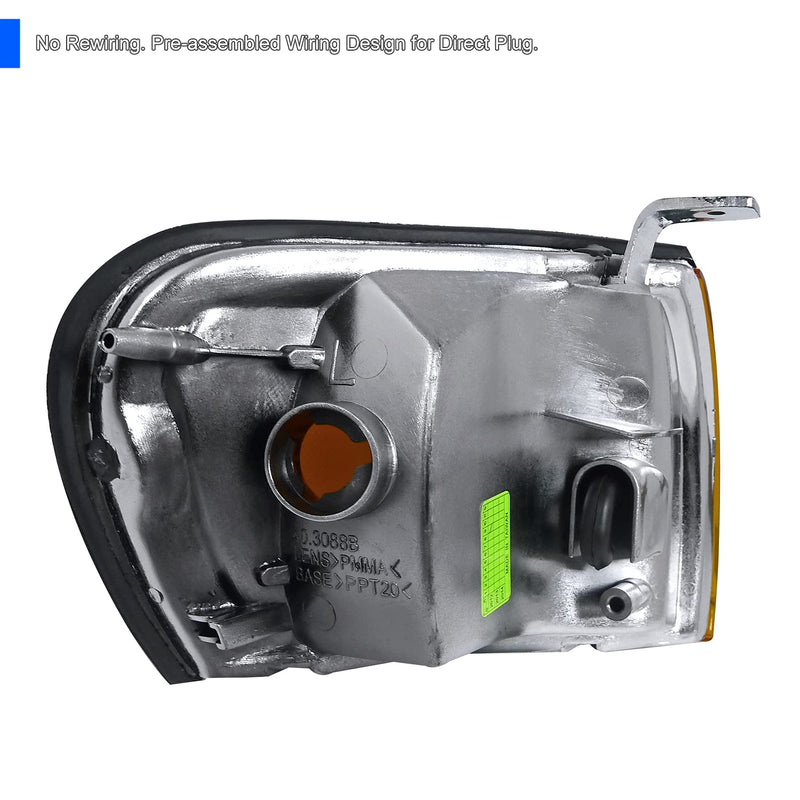 Amber Lens Corner Lights SPEC-D TUNING Compatible with 1995-2001 Subaru Impreza L+R Pair Assembly
