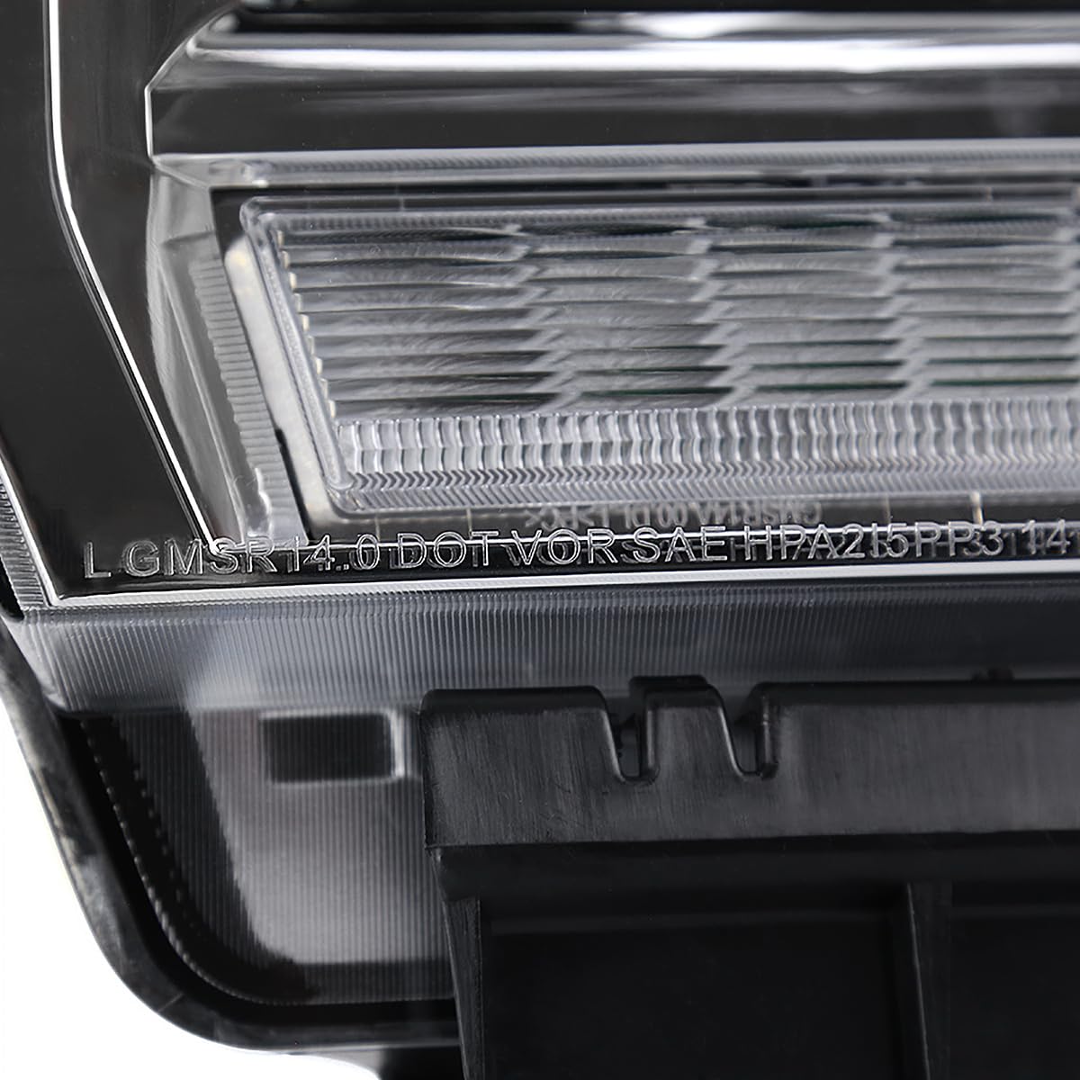 Chrome Projector Headlights w/LED DRL Strip SPEC-D TUNING Compatible with 2014-2018 GMC Sierra 1500, 2500, 3500, Base/Denali/SLE/SLT, Left + Right Pair Headlamps Assembly