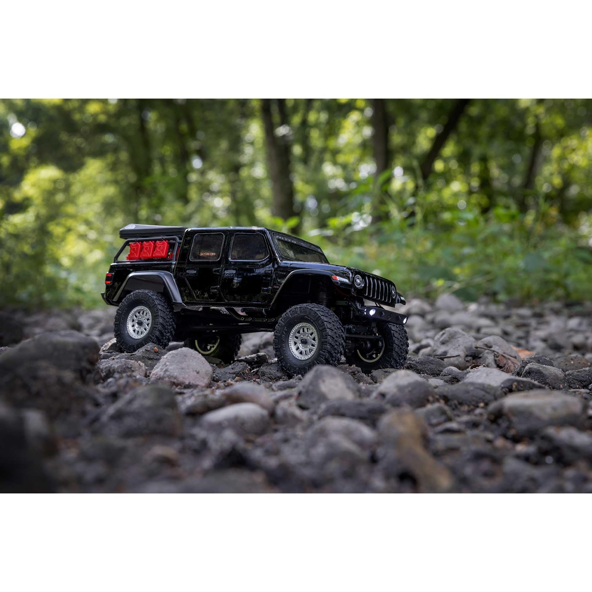 Axial SCX24 RC Truck Jeep Gladiator 4 Wheel Drive Rock Crawler Brushed RTR (Nothing Needed to Complete Ready-to-Run), Black, AXI00005V2T5, Remote Control Car, RC Car, RC Crawler